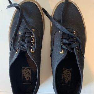 Black Gum VANS Authentic Sneakers Size 8.0/9.5